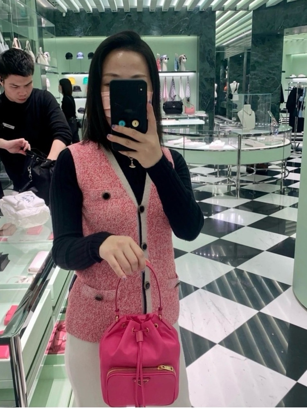 Auth Prada Duet Re-Nylon Bucket Bag - Picture 14 of 14